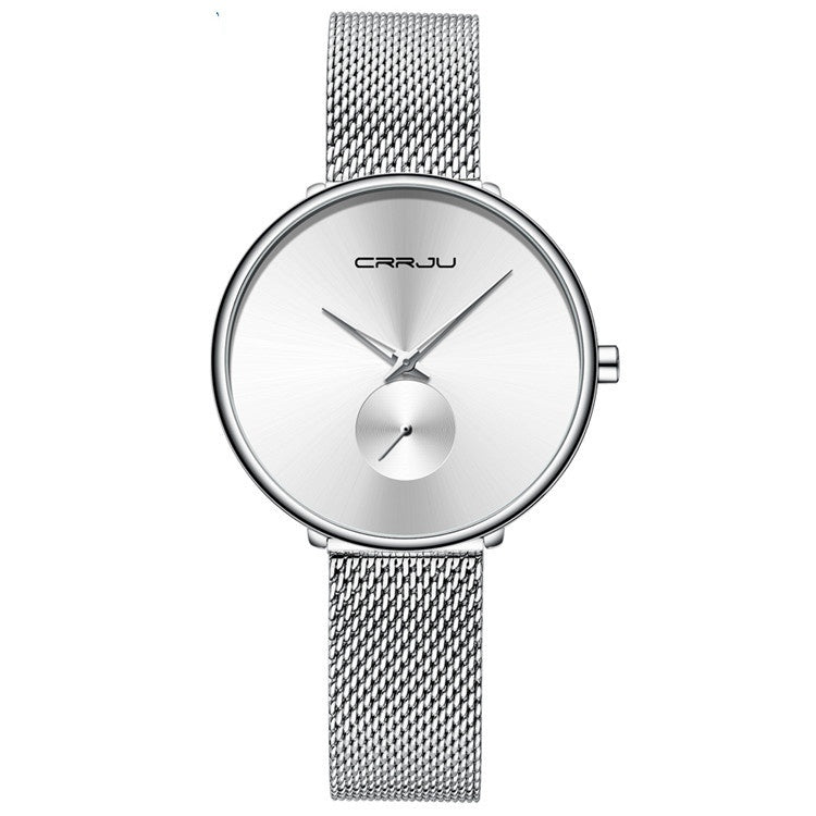 K Women's Stainless Steel Strap Mesh Strap Watch Simple