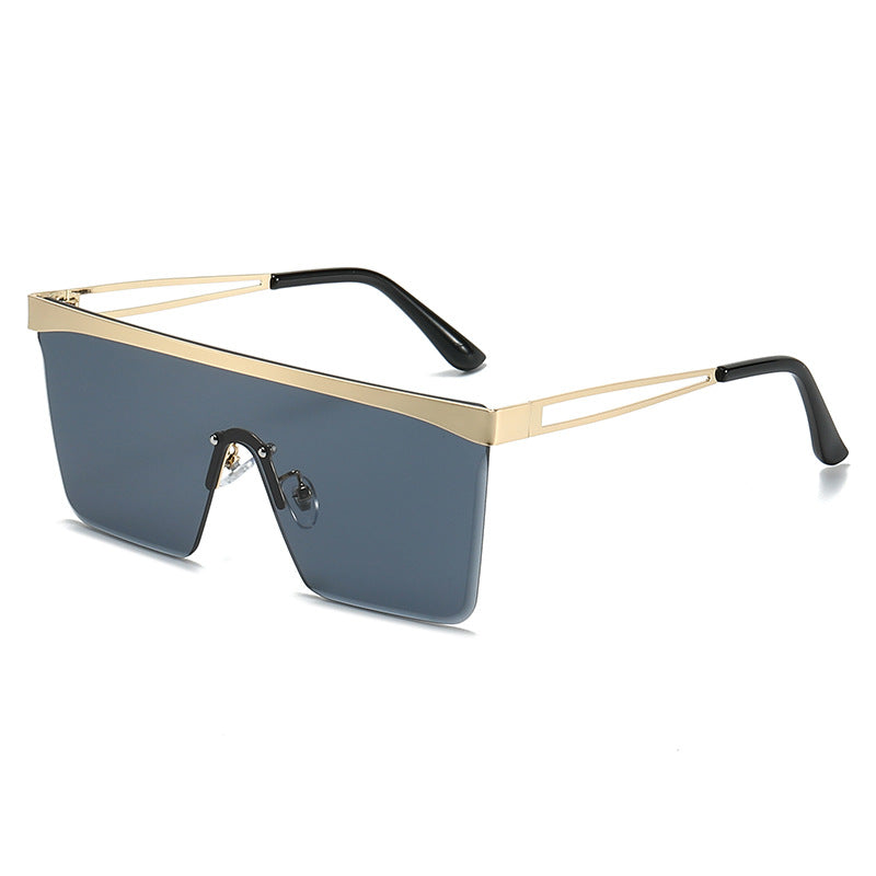 K European And American Square Pair Sunglasses One-piece Lens