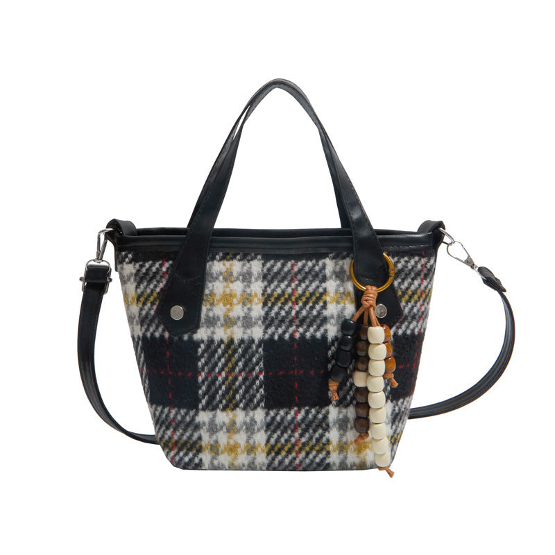 K Large-capacity Fashionable Plaid Tote Bag