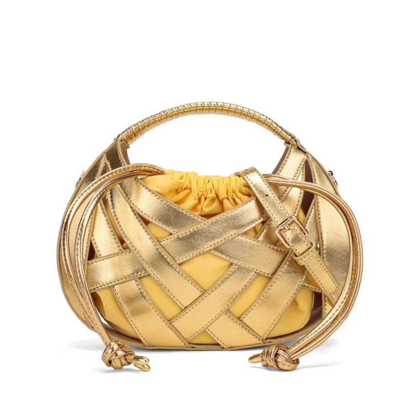 K Large-capacity Woven Hollow-out Single-shoulder Crossbody Bag