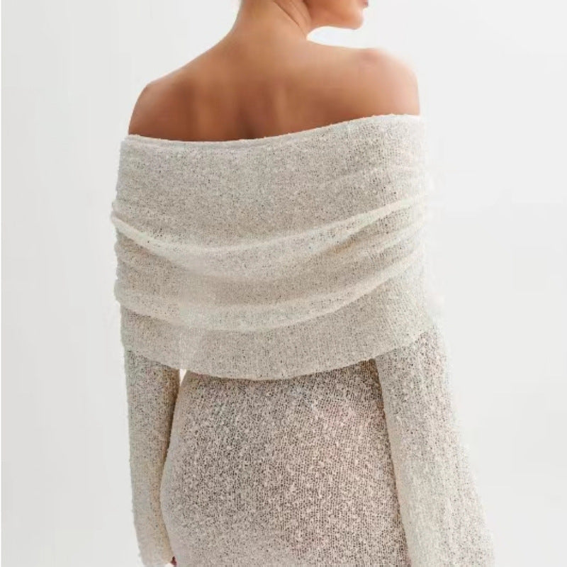 K Spring Summer Knitted Dress Elegant Mini Dress