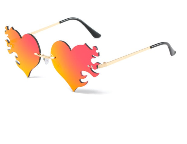 K Frameless Love Flame Metal Ball Tide Small Frame Personality