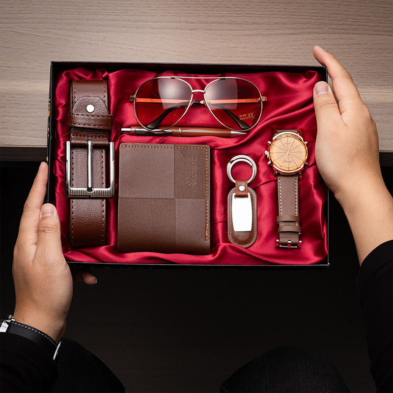 K Cross-Border Men's Gift Business Gift Suit Belt Wallet For Boyfriend Valentine's Day Christmas Gift