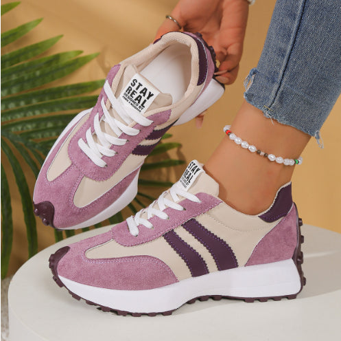 K Stripe Lace-up Sneakers Women's