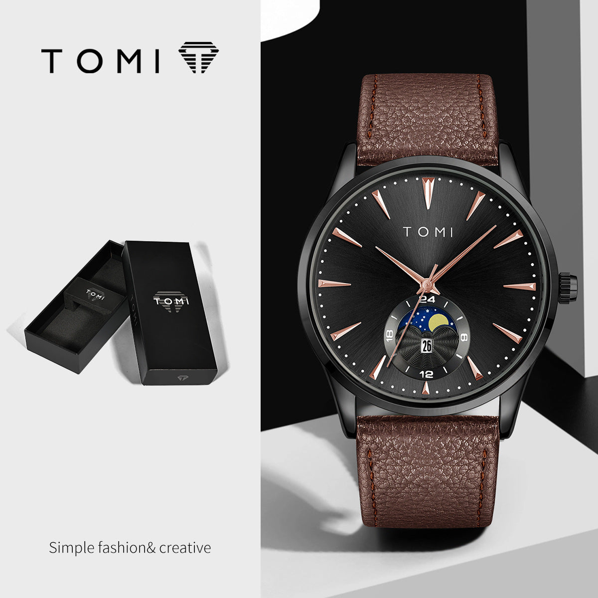 K Korean-style Fashionable Round Watch
