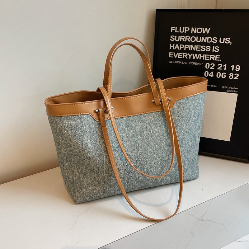 K Retro Commuter Work Tote Handbag Shoulder Bag