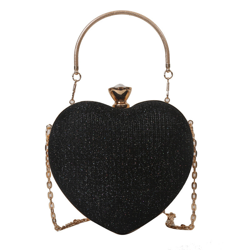K Shiny Handbag Heart Shape