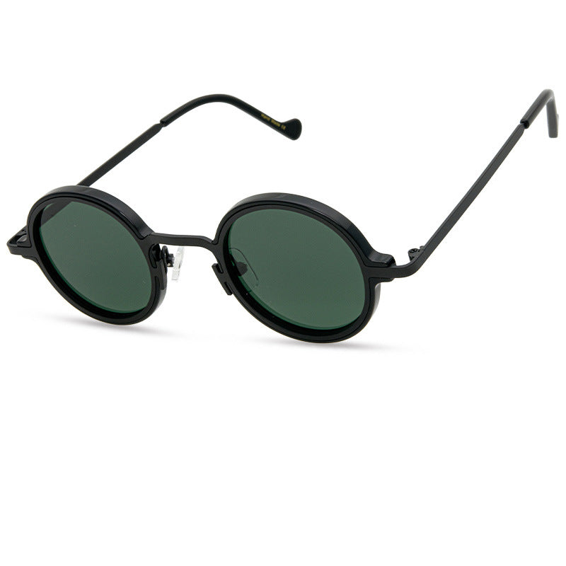 K Retro Special Multicolor Niche Round Frame Sunglasses Neutral