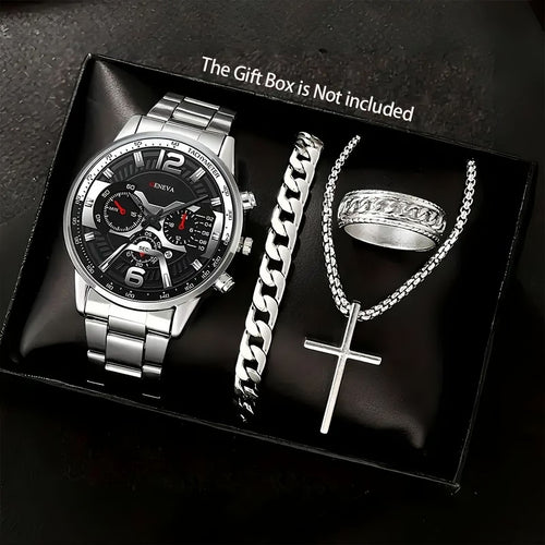 K Business-Style Sophisticated Watch Set For Men