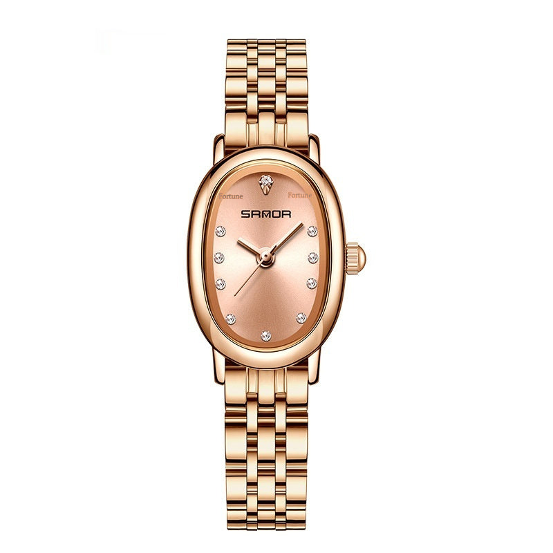 K Women's European And American Watch Quartz Leather Steel Belt Waterproof