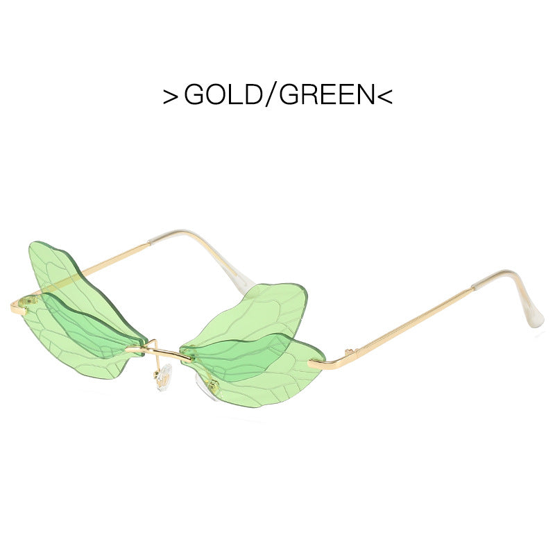 K Trend Wings Sunglasses Exaggerated Gradient Color Internet-famous Colorful Beach Glasses