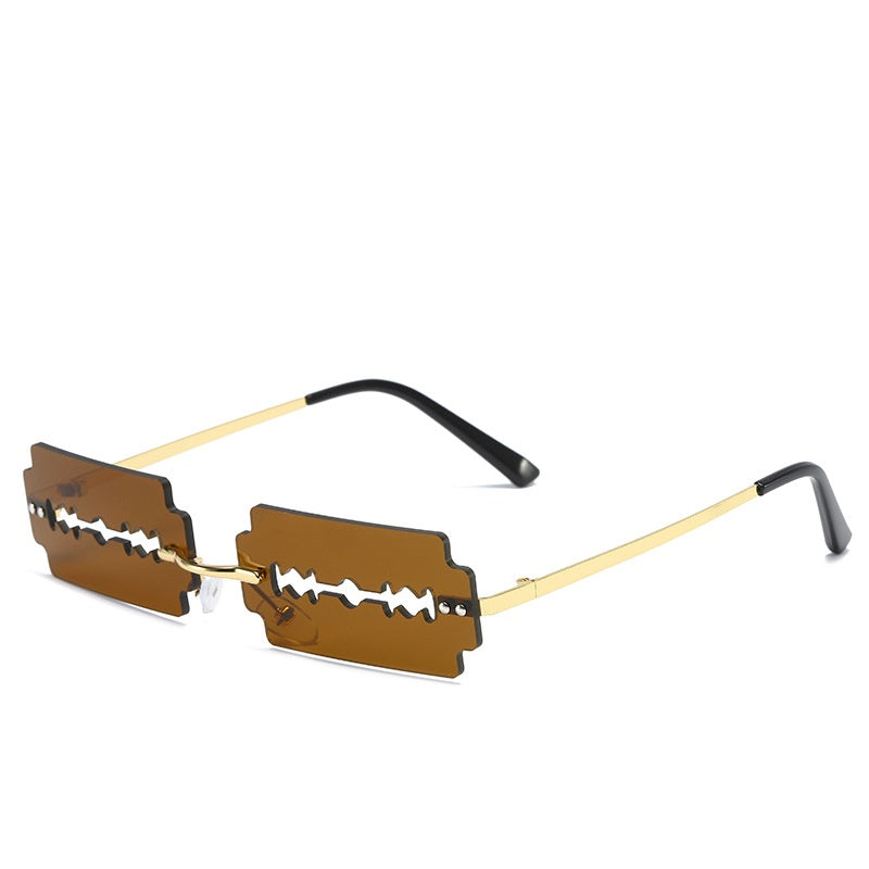 K Trimming Sunglasses Women's Metal Rimless Sunglasses