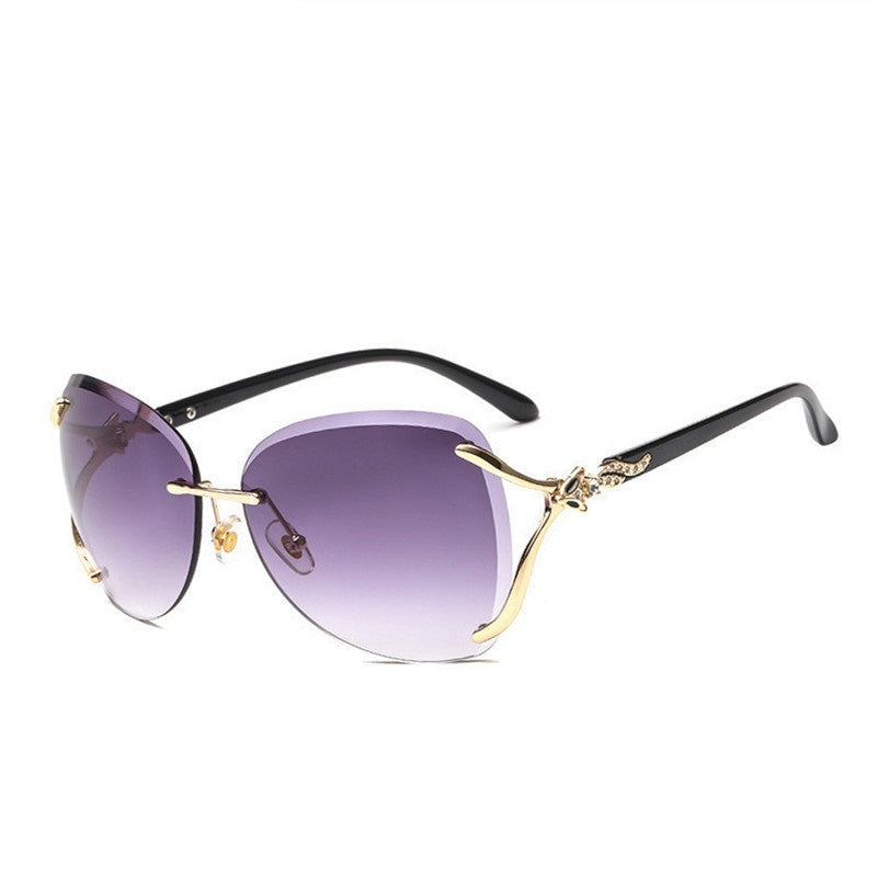 K Pink Foxes Rhinestone Oversized Sunglasses