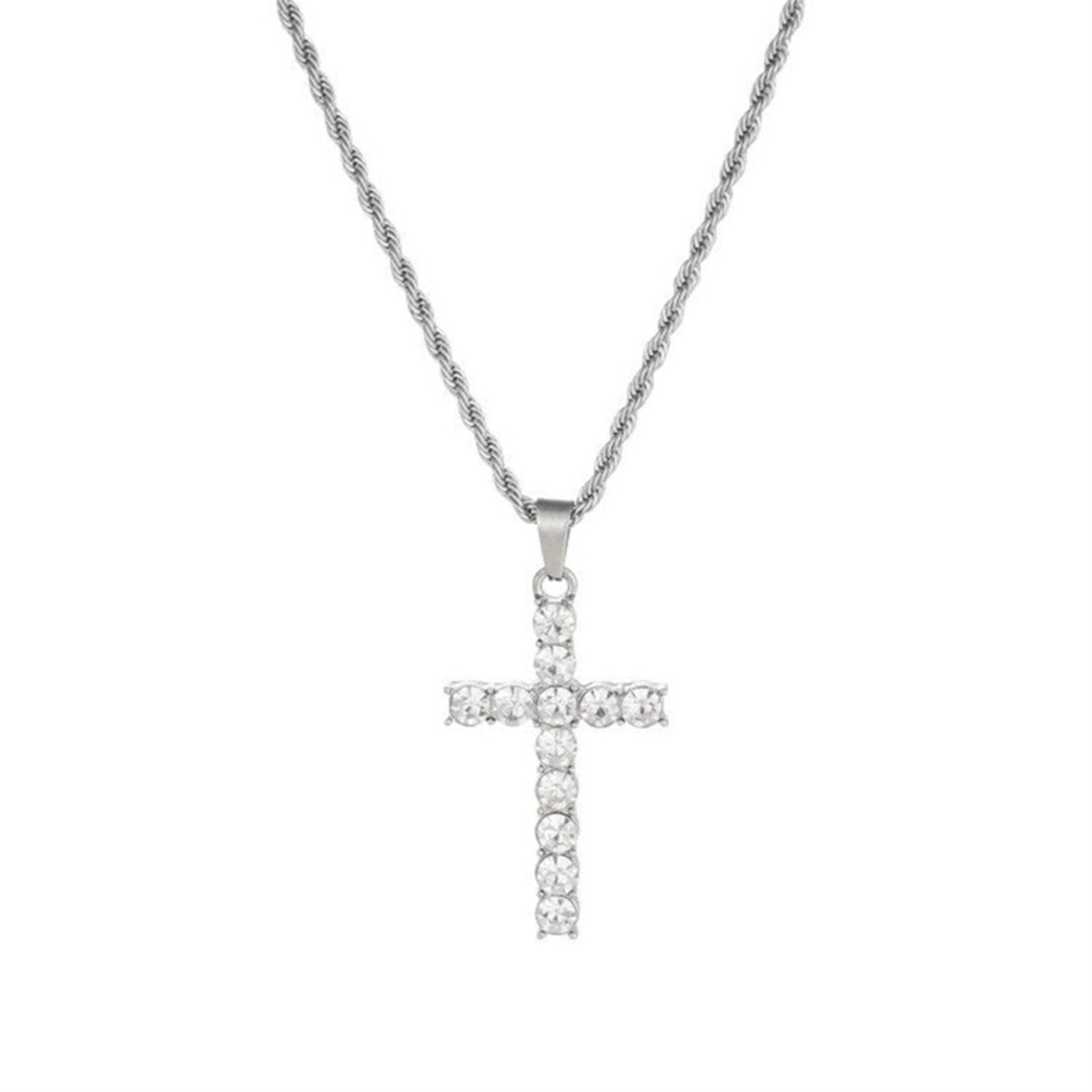 K Diamond Pendant Necklace Men's Hip-hop Cold Wind