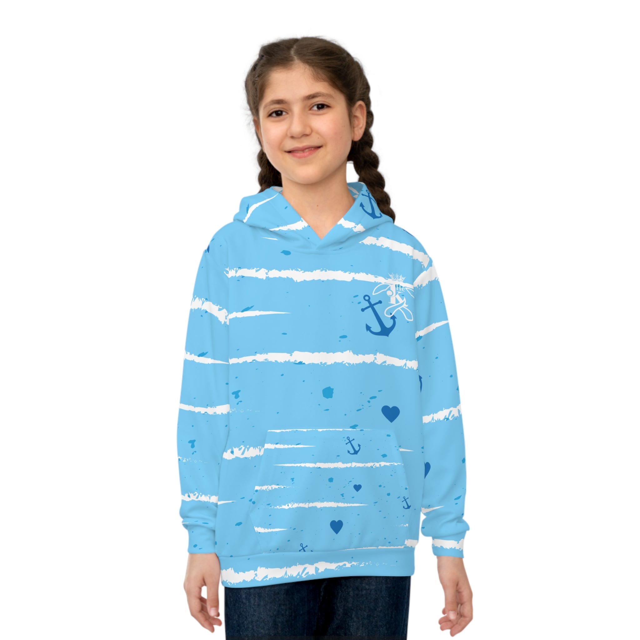K Kids Nautical Anchor Hoodie M1W