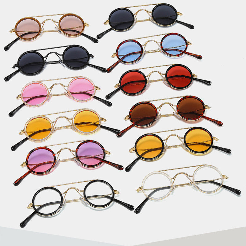 K Punk Small Round Rim Hip Hop Sunglasses