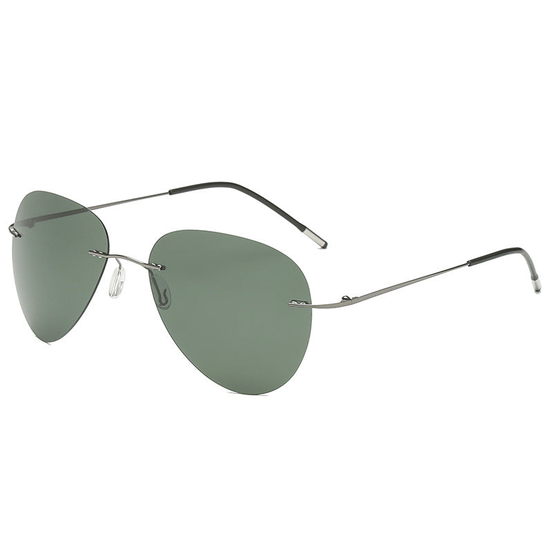 K New Frameless Ultralight Polarized Titanium Polarized Sunglasses