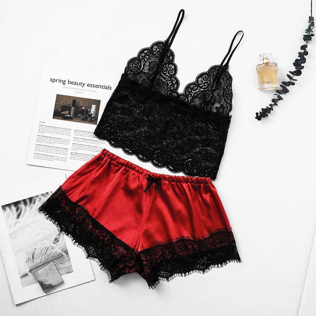 K Midnight Charm Sexy Lingerie Lace Home Set
