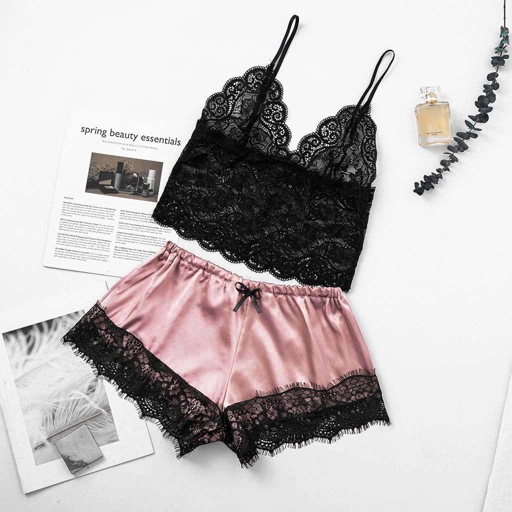 K Midnight Charm Sexy Lingerie Lace Home Set