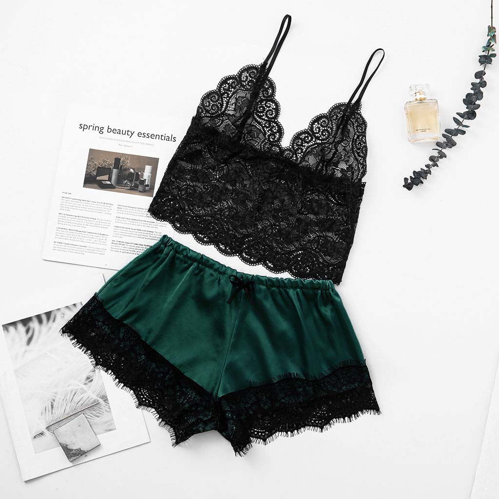 K Midnight Charm Sexy Lingerie Lace Home Set