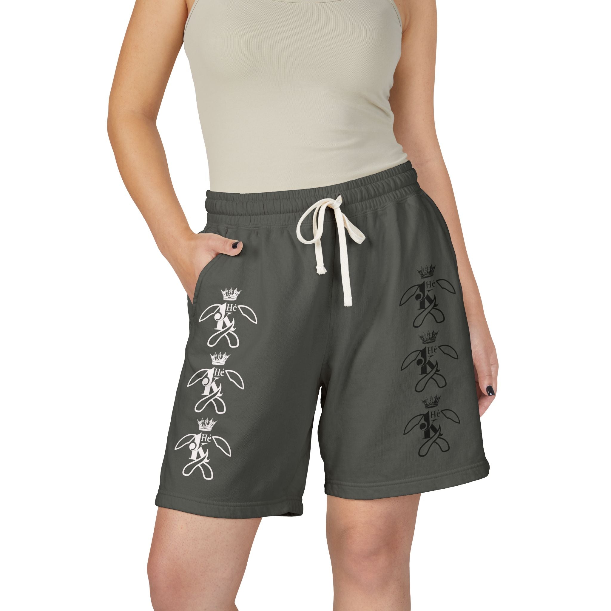K Crowned Bunny Graphic Sweat Shorts M1W&B