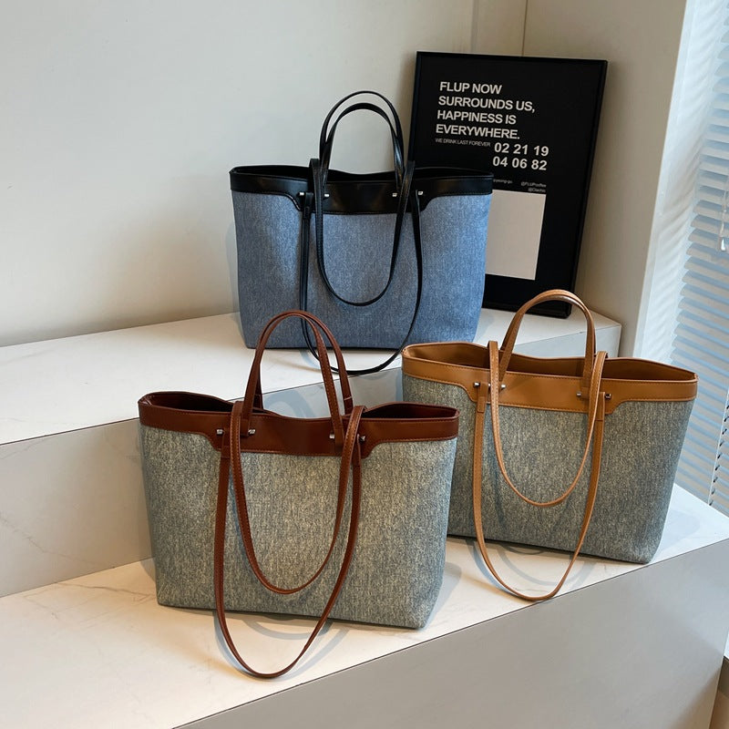 K Retro Commuter Work Tote Handbag Shoulder Bag