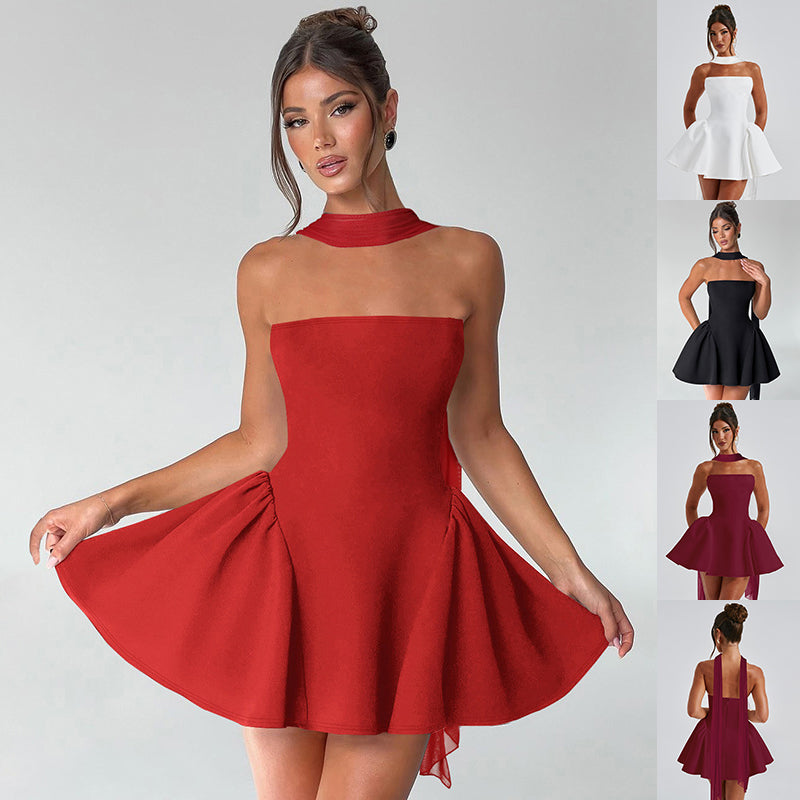 K Sexy Tube Top Dress With Back Zipper