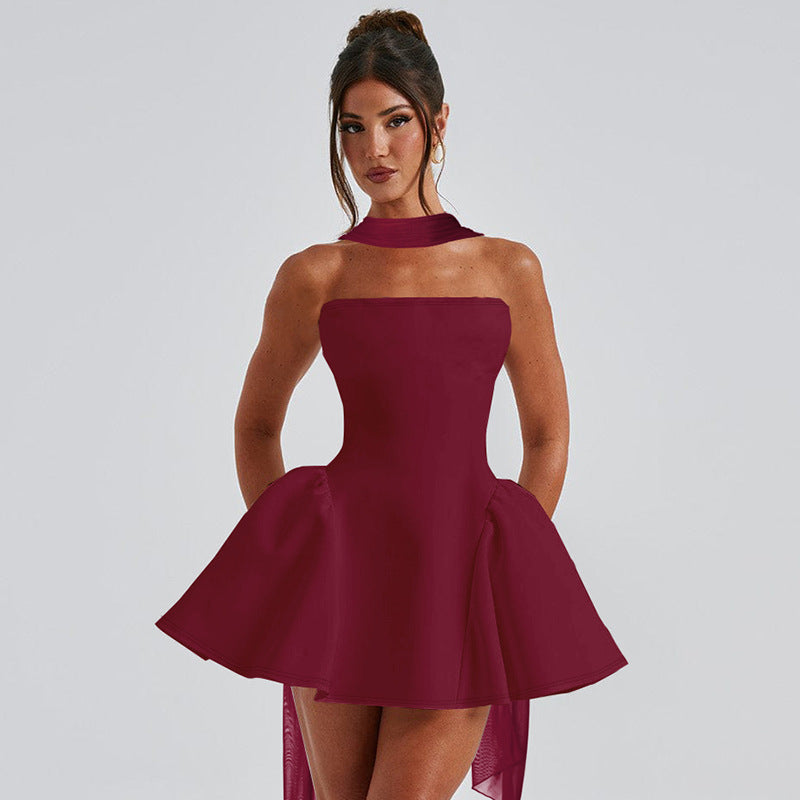 K Sexy Tube Top Dress With Back Zipper