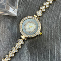 K Diamond-encrusted Glass Rhinestone Women's Quartz Watch