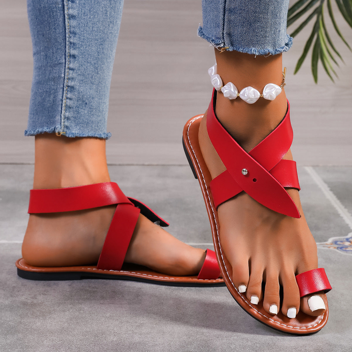 K Multi-color European-size Beach Sandals