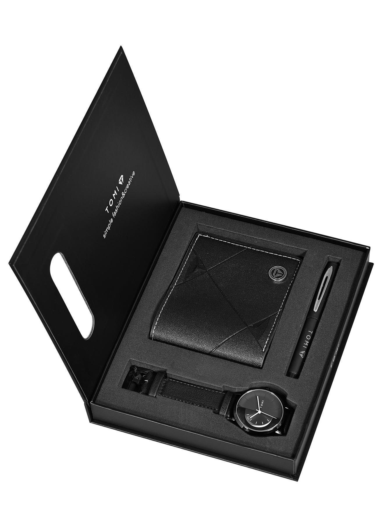 K Quartz Watch Mens Business Gift Set Box