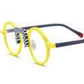 K Multi-color Mixed Material Round Sheet Eyeglass Frame Unisex Glasses