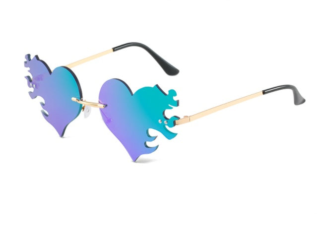 K Frameless Love Flame Metal Ball Tide Small Frame Personality