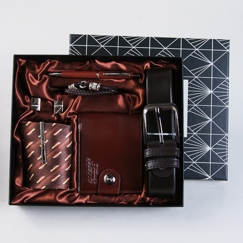 K Cross-Border Men's Gift Business Gift Suit Belt Wallet For Boyfriend Valentine's Day Christmas Gift
