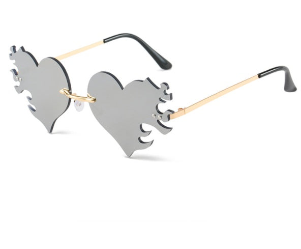 K Frameless Love Flame Metal Ball Tide Small Frame Personality