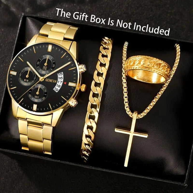 K Business-Style Sophisticated Watch Set For Men
