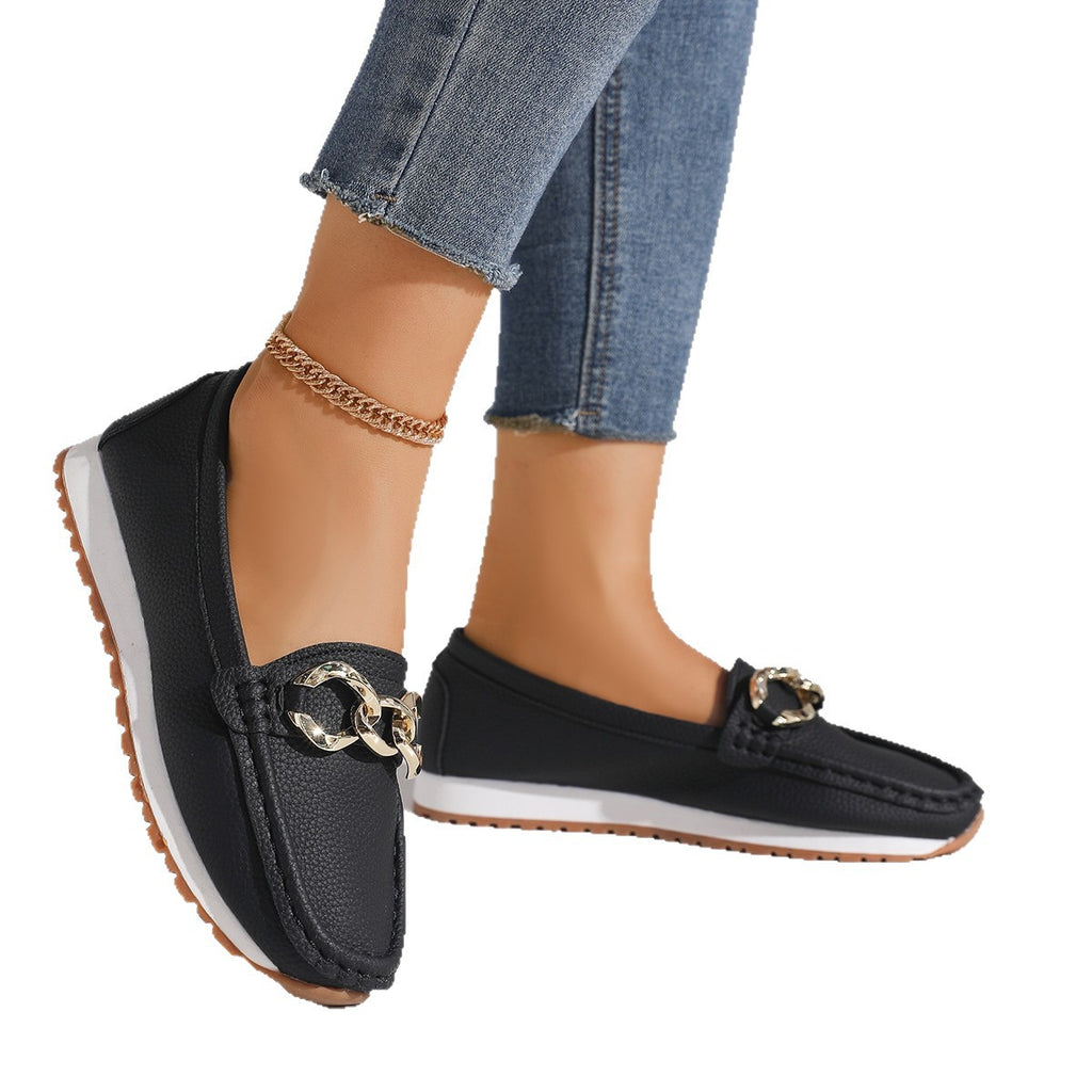 K Chains Flats Fashion Casual Comfortable