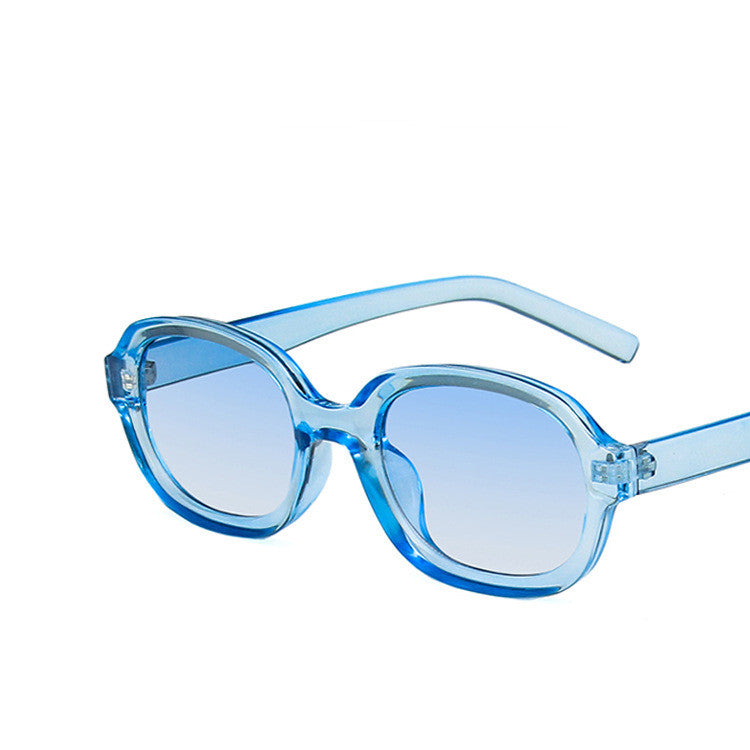 K Oval Trend Fashion Concave Statement Sunglasses