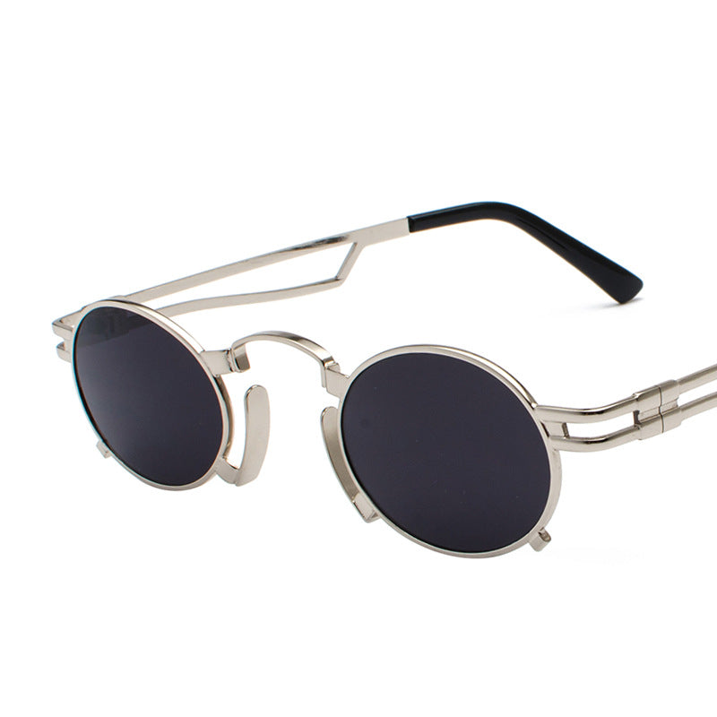 K Metal oval sunglasses