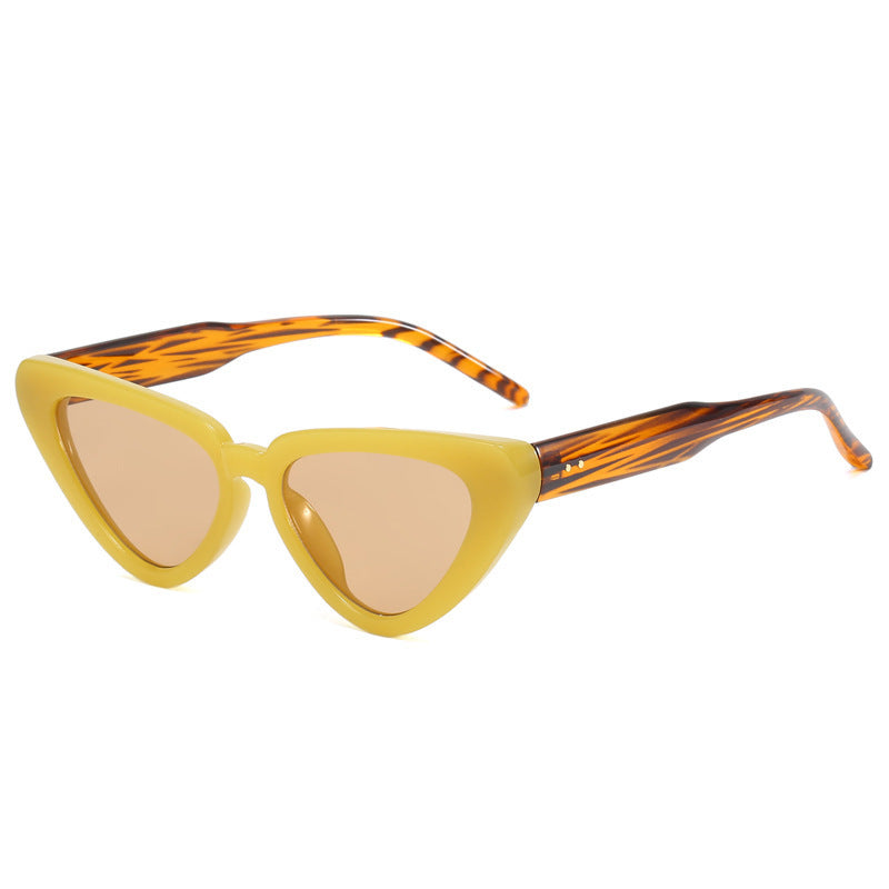K Cat-eye Triangular Sunglasses For Women Fashionable UV Protection Shades