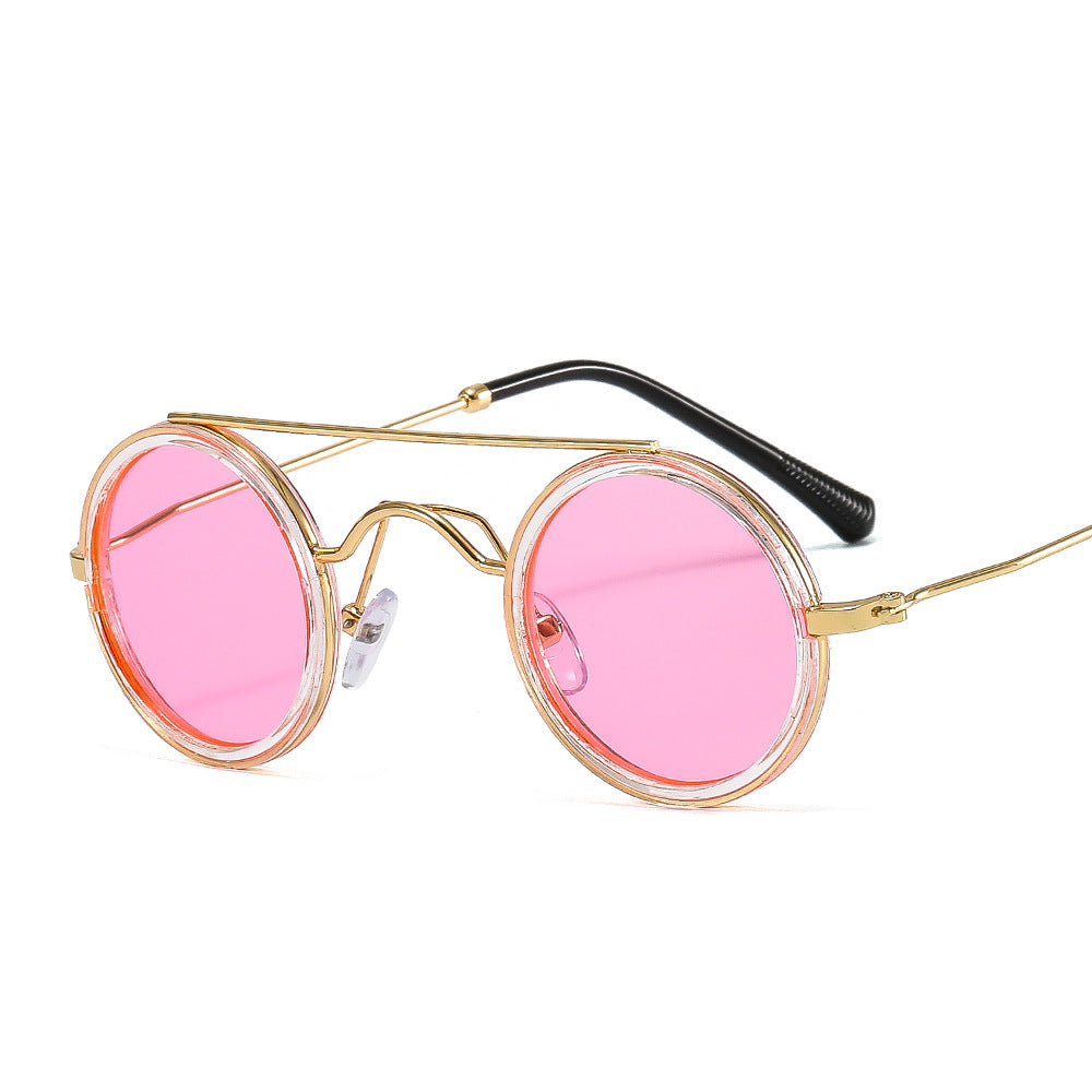 K Punk Small Round Rim Hip Hop Sunglasses