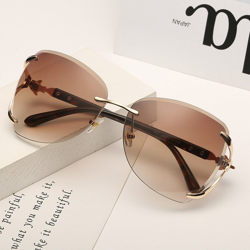 K Pink Foxes Rhinestone Oversized Sunglasses