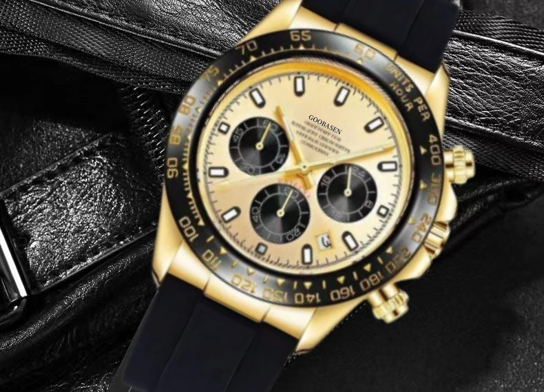 K Mechanical-Style Mens Watch With Calenda Quartz Watch