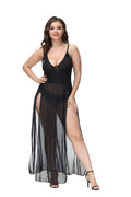 K Women's Sexy Mesh Long Dress