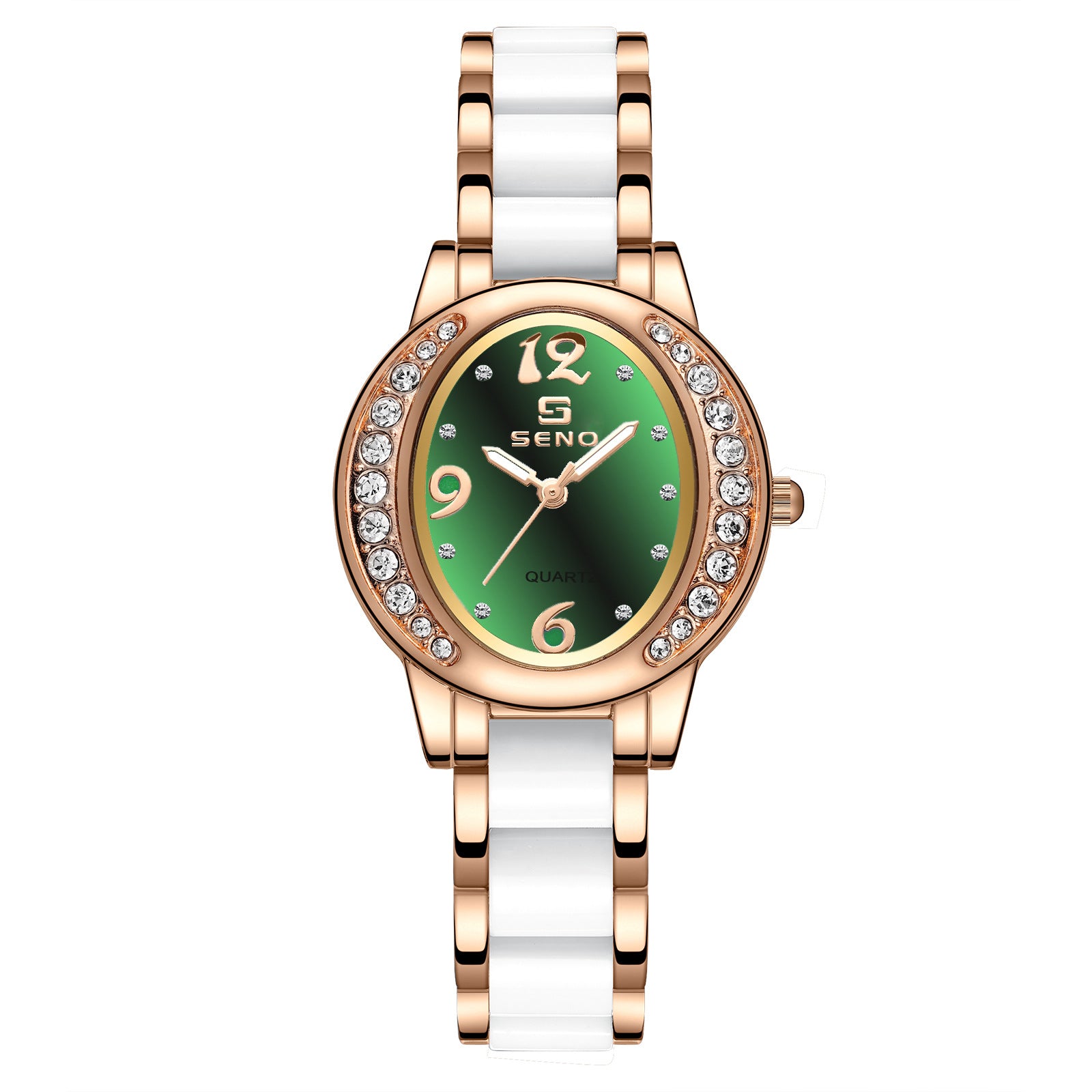K Diamond Encrusted Waterproof Quartz Timepiece With A Luminous Dial