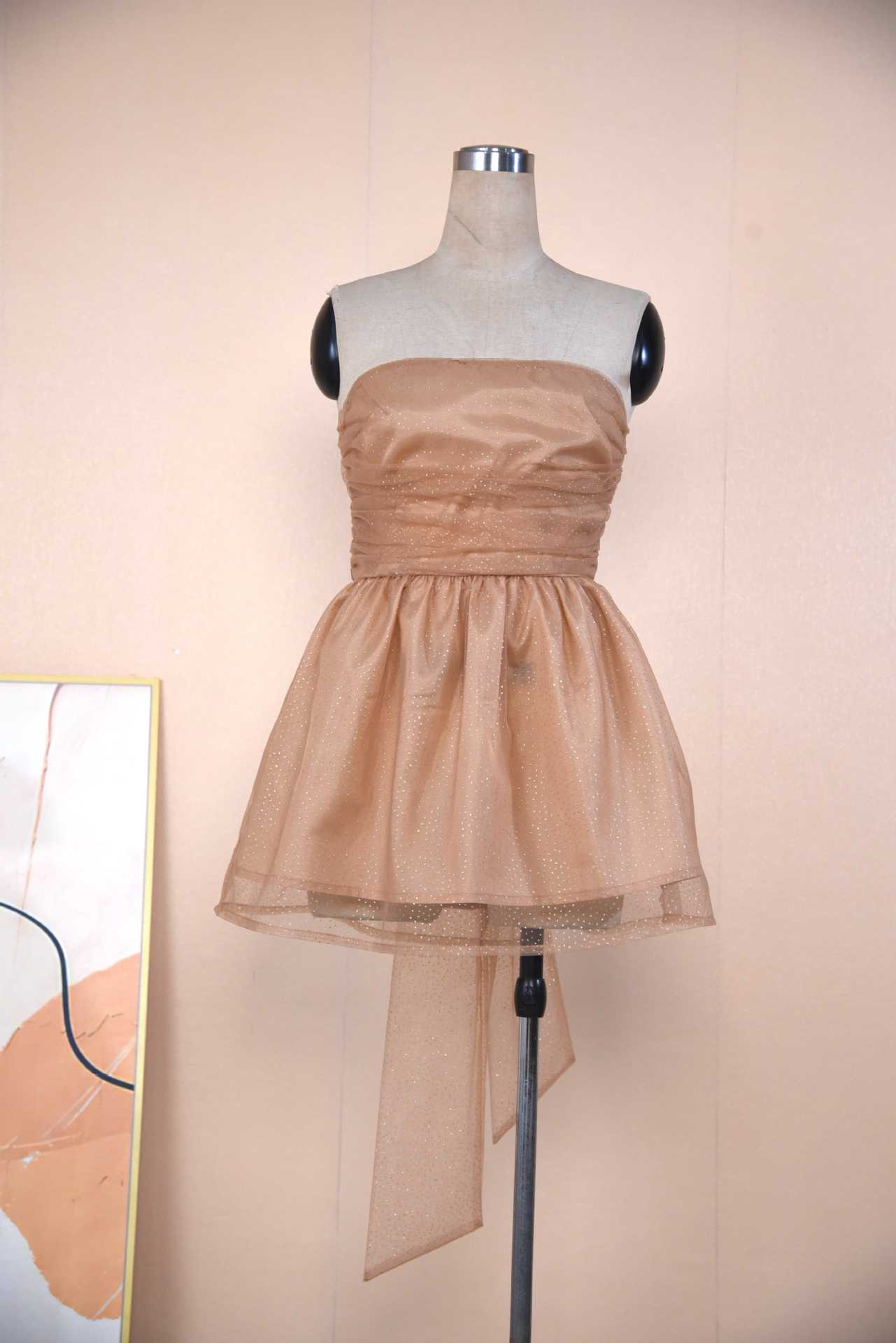 K Tube Top Lace Dress With Back