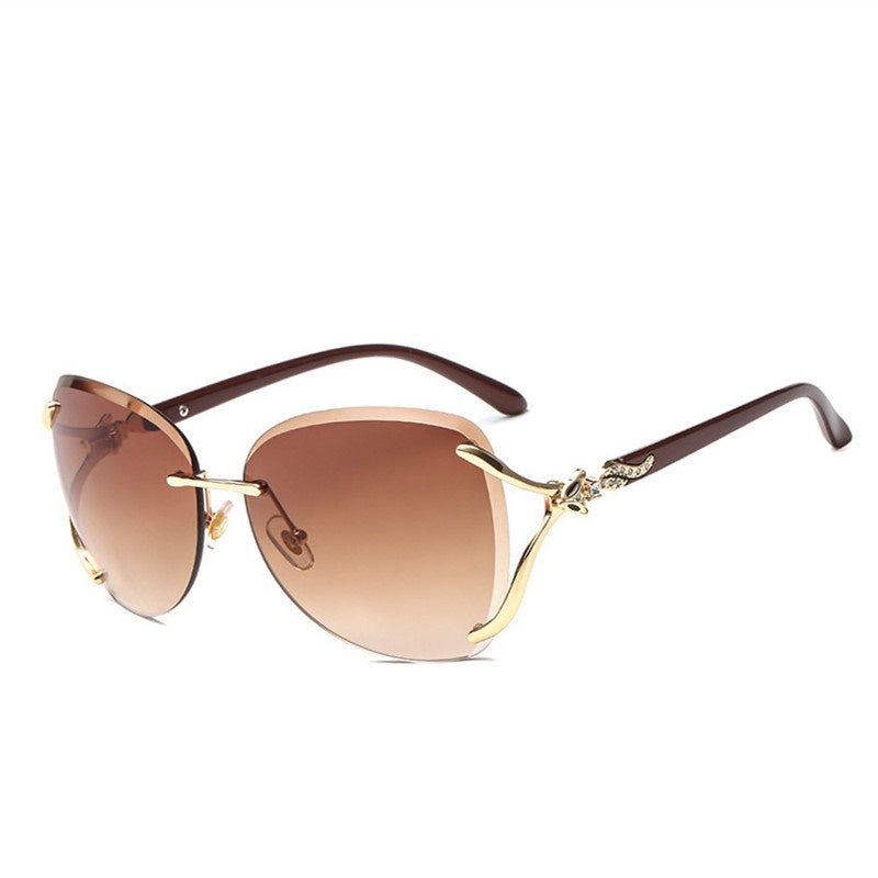 K Pink Foxes Rhinestone Oversized Sunglasses
