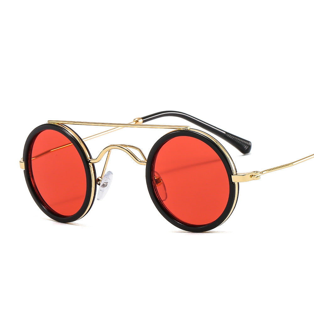 K Punk Small Round Rim Hip Hop Sunglasses