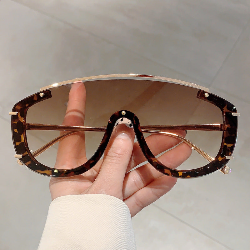K Colorful Personality One-piece Large Frame Fashionable Sunglasses