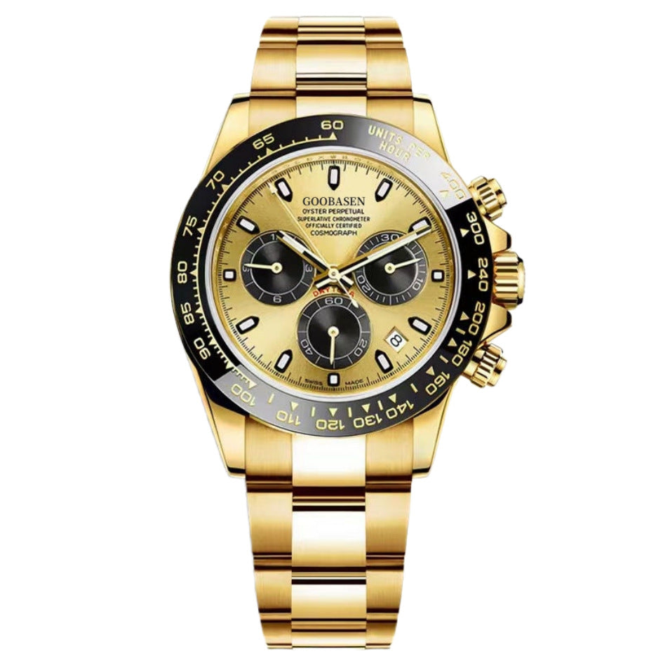 K Mechanical-Style Mens Watch With Calenda Quartz Watch